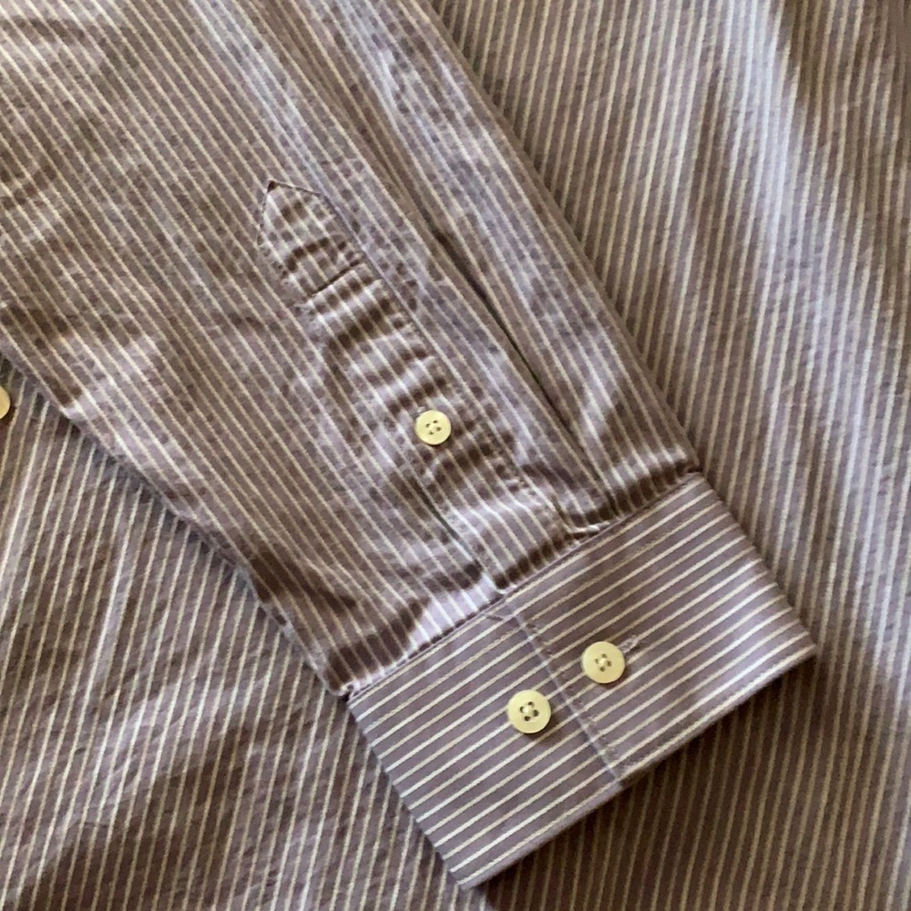 PerryEllis Lavender Stripped Button Down Shirt - Picture 4 of 4
